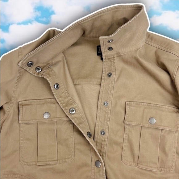 PENDLETON Malin Snap Front Barn Coat Jacket Tencel Khaki Utility Cargo Surplus - Picture 11 of 14